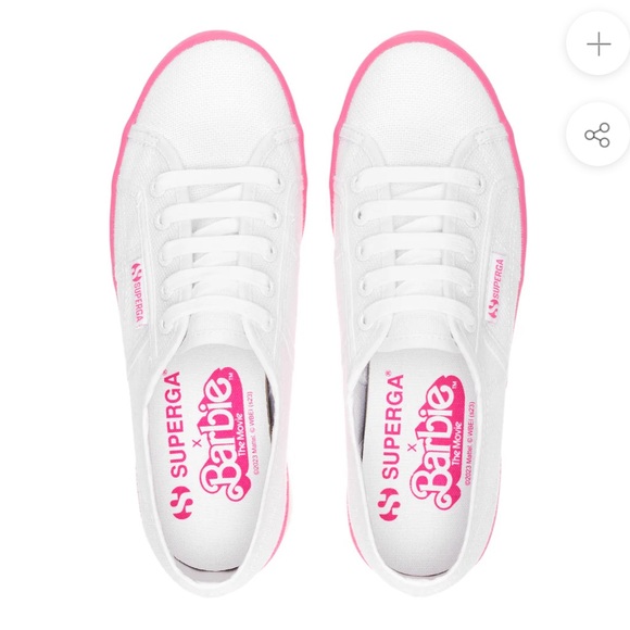 BARBIE x SUPERGA 2802 BARBIE RAINBOW WHITE FUCHSIA *new with movie box - Picture 7 of 9